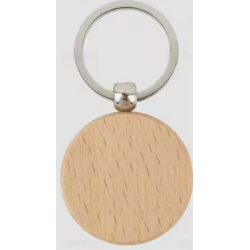 Llavero madera haya redondo