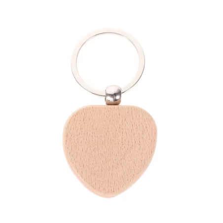 Llavero madera haya corazón