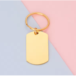 Llavero metálico curvado