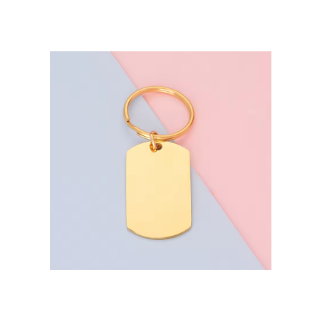 Llavero metálico curvado